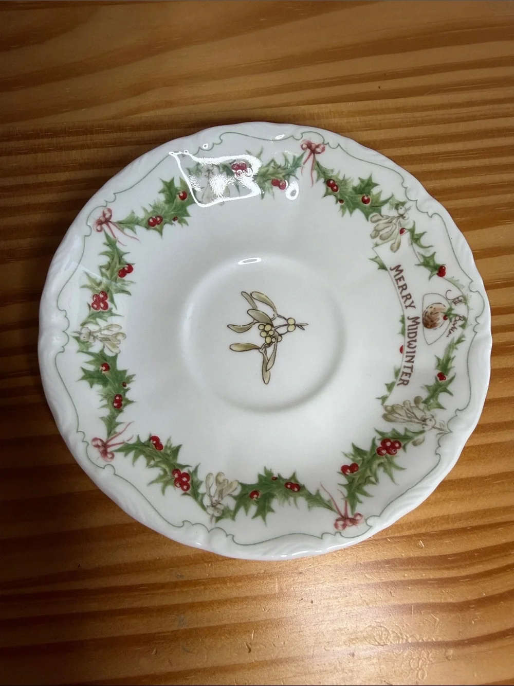 Royal Doulton Brambly Hedge Merry Midwinter Teacup Saucer Set 1st Quality 1994